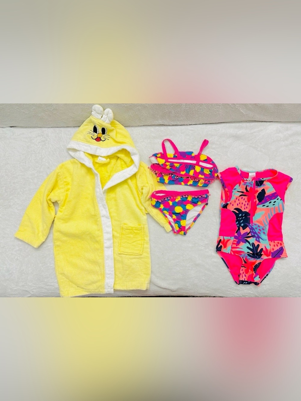 My Sweet Baby Girl Lot 3-4T Years Hooded Robe, Bikini & One-Piece Swimsuits